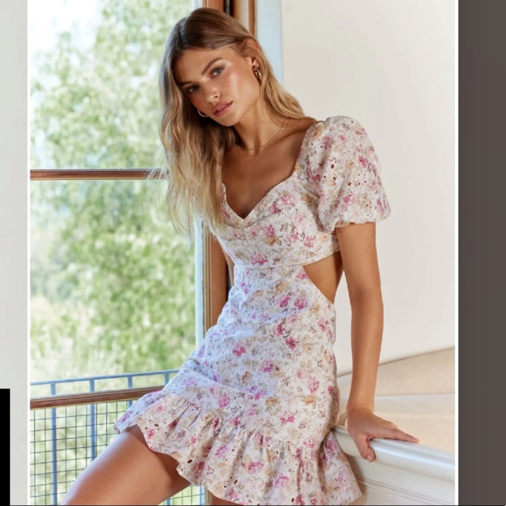 ASTR the Label Dorinne Floral Cutout Dress